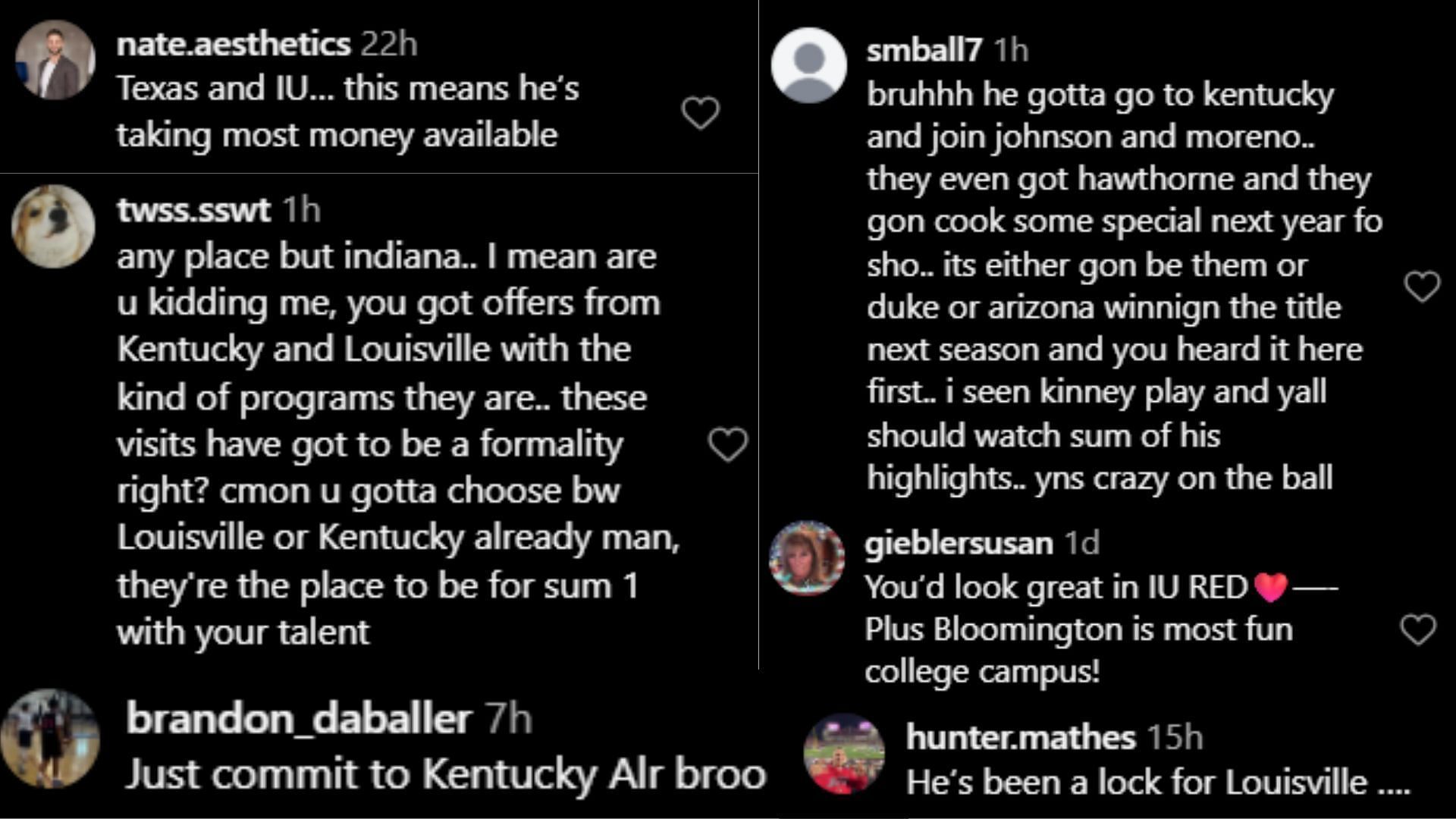 Fans react as 4-star Tay Kinney set to visit Texas and Indiana after Kentucky, Purdue & Louisville (Image via Instagram @tiptonedits)